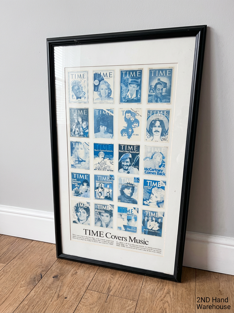 Time Covers Music Framed Artwork - Black Frame - 2ndhandwarehouse.com