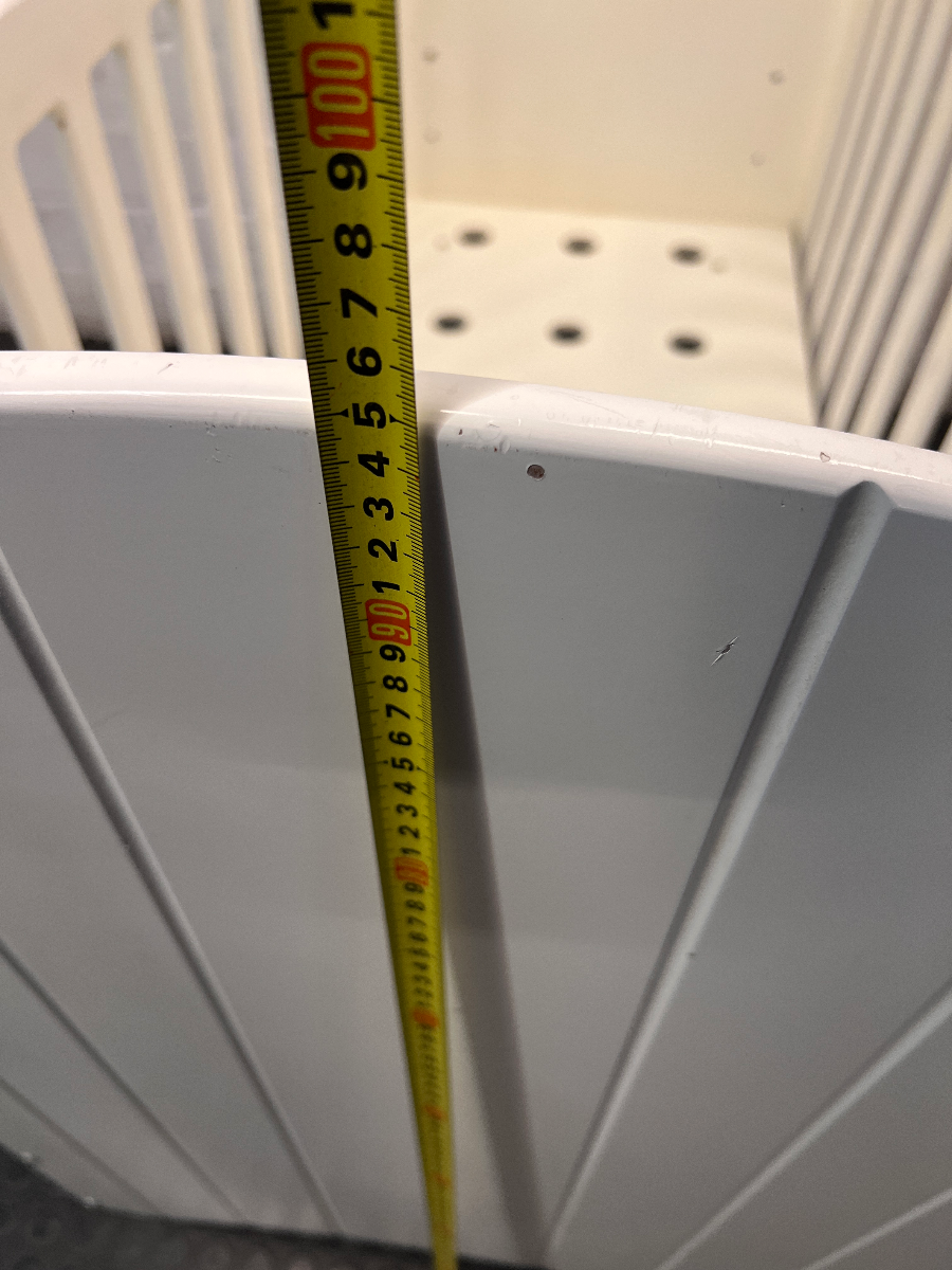 Treehouse White Wooden Baby Cot — Visible Teeth Marks and Small Chips in Finish