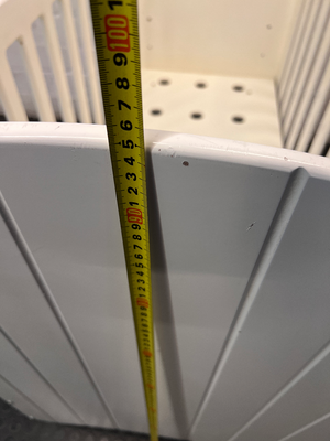 Treehouse White Wooden Baby Cot — Visible Teeth Marks and Small Chips in Finish