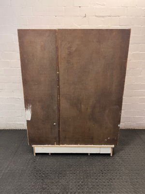 Truline Burl-Finish Wardrobe with Curved Doors