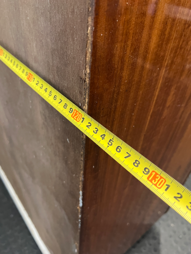 Truline Burl-Finish Wardrobe with Curved Doors