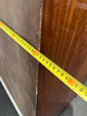 Truline Burl-Finish Wardrobe with Curved Doors