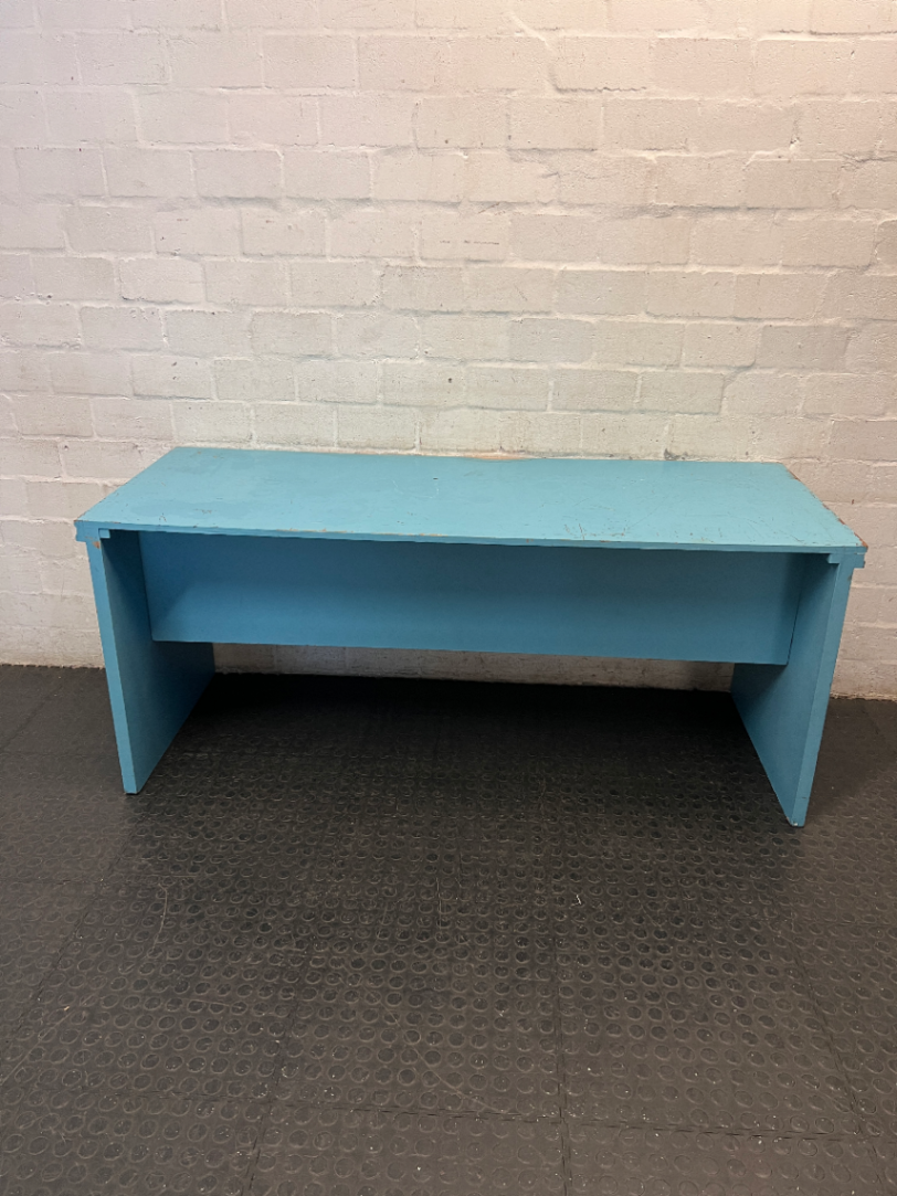 Turquoise Wooden Writing Desk — Worn Paint Finish
