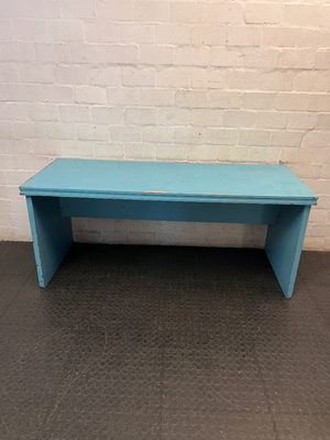 Turquoise Wooden Writing Desk — Worn Paint Finish