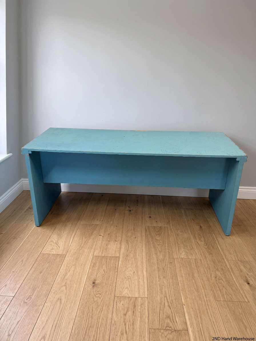 Turquoise Wooden Writing Desk — Worn Paint Finish