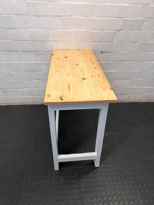 Two-Tone Wood and White Console Table — Good Working Order