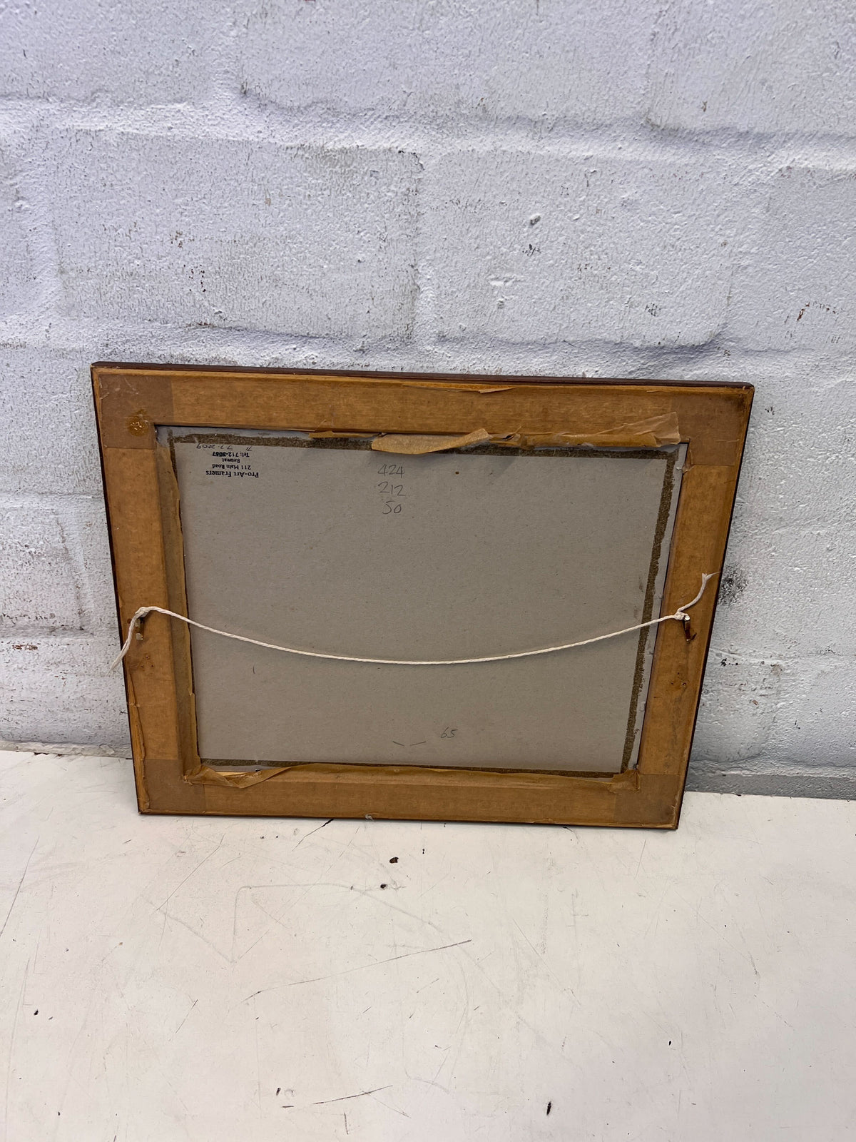 Unique Framed Artistic Print with Dark Wood Frame – Minor Wear - 2ndhandwarehouse.com