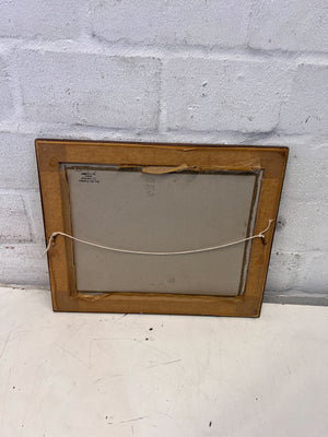 Unique Framed Artistic Print with Dark Wood Frame – Minor Wear - 2ndhandwarehouse.com