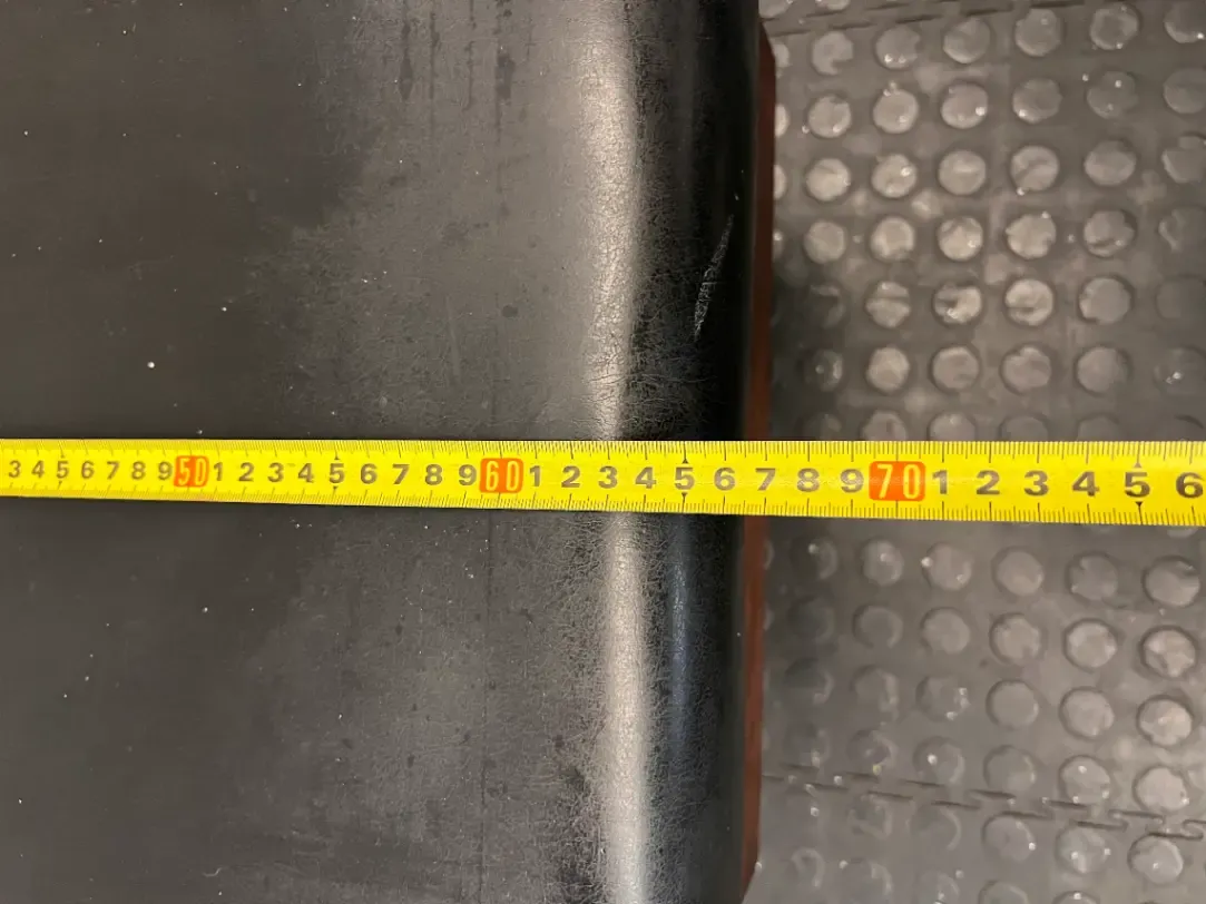 Upholstered Wood and Leather-Look Stool — Fair Used Condition - 2ndhandwarehouse.com
