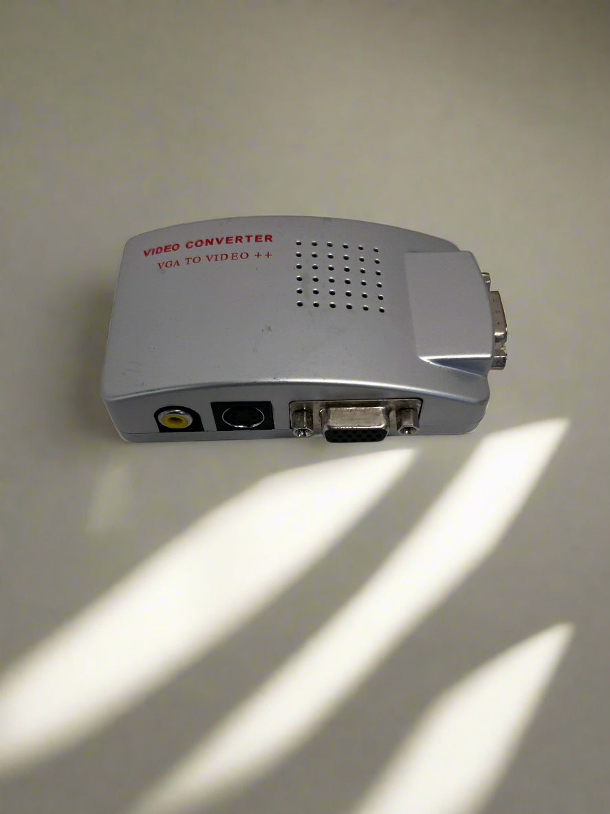 Video converter device on a light gray background