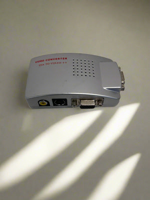 Video converter device on a light gray background
