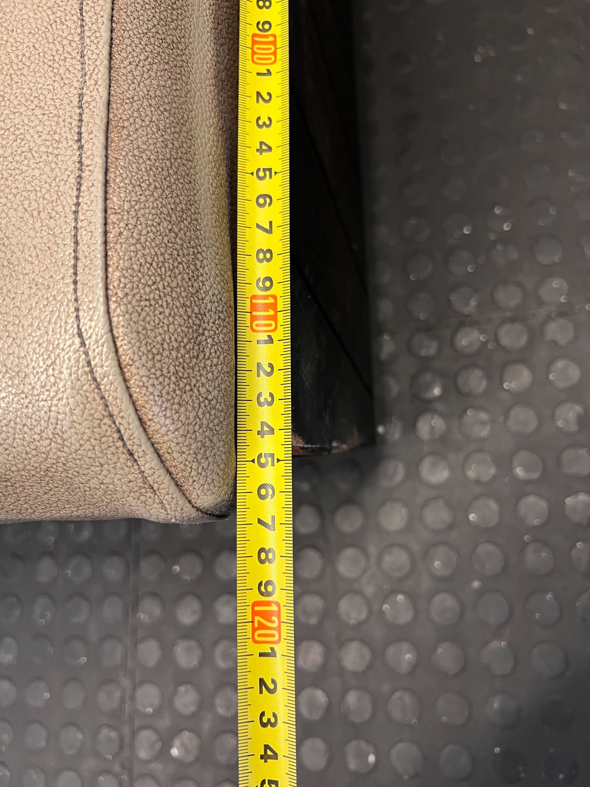 DBL SIDED- 170CM - Stylish Beige Upholstered Restaurant Booth Seat Wooden Frame - Minor Wear