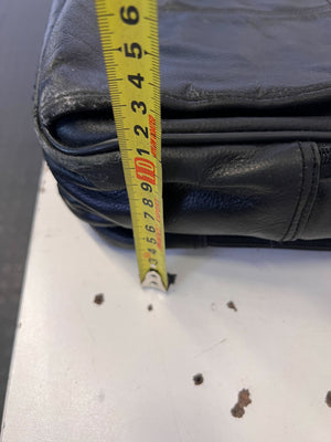 Versatile Black Leather Backpack Briefcase Bag