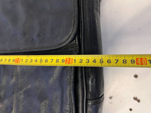 Versatile Black Leather Backpack Briefcase Bag