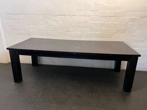 Versatile Black Slatted Dining Table 240 x 100cm