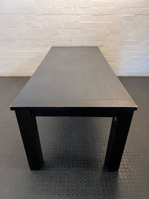 Versatile Black Slatted Dining Table 240 x 100cm