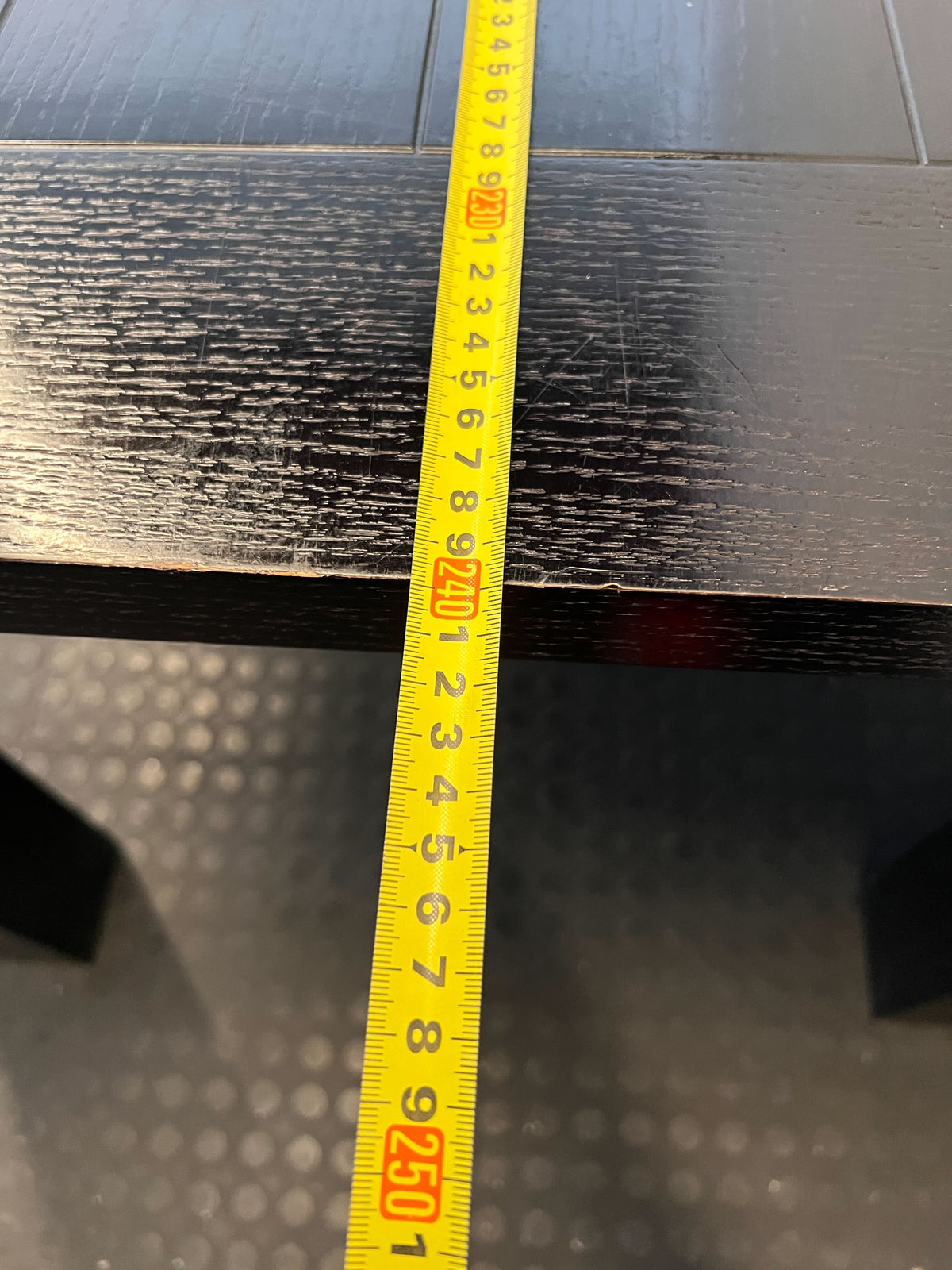 Versatile Black Slatted Dining Table 240 x 100cm