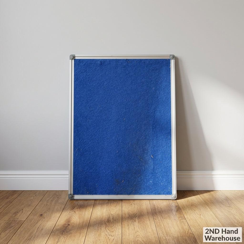 Versatile Blue Felt Pinboard with Aluminum Frame - 2ndhandwarehouse.com