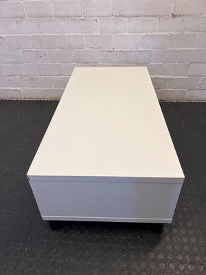 Versatile Cream TV Stand with Shelves - One side leg need to replace - 2ndhandwarehouse.com