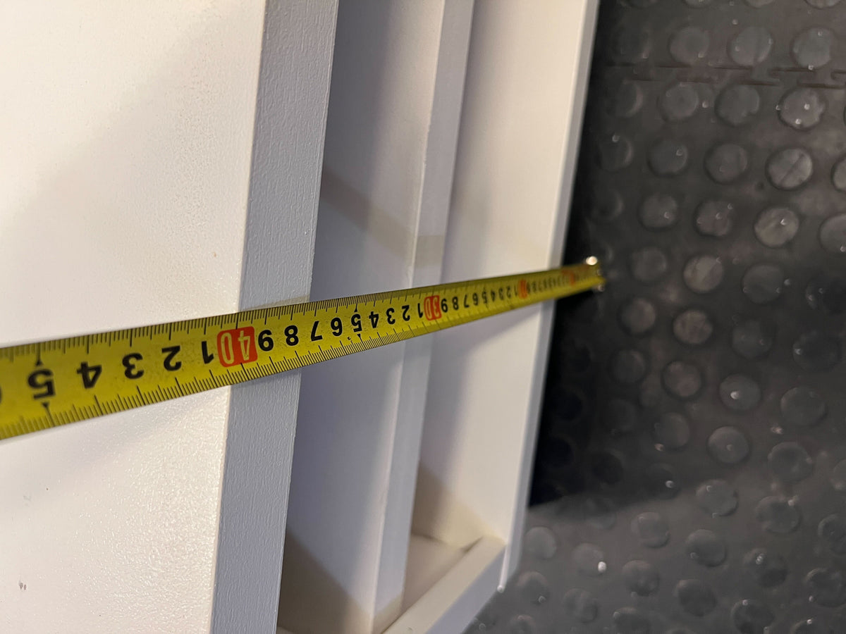 Versatile Cream TV Stand with Shelves - One side leg need to replace - 2ndhandwarehouse.com