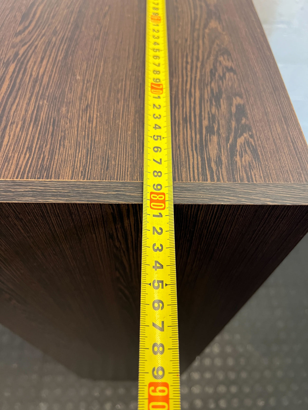 Versatile Dark Wood 4-Tier Bookshelf 80 by 30