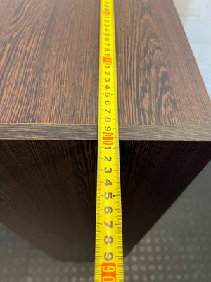 Versatile Dark Wood 4-Tier Bookshelf 80 by 30