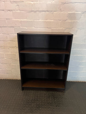 Versatile Dark Wood 4-Tier Bookshelf 80 by 30