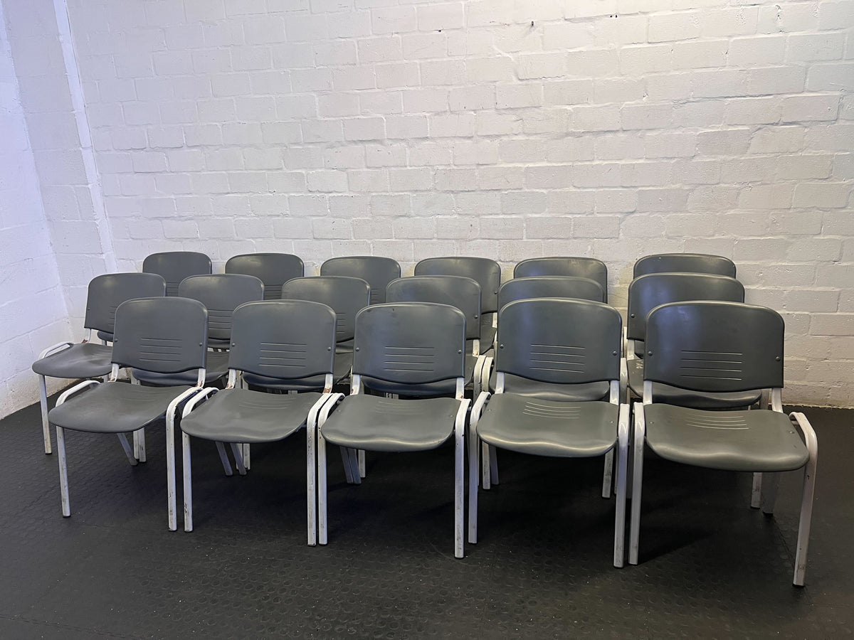 Versatile Grey Stacking Utility Chair