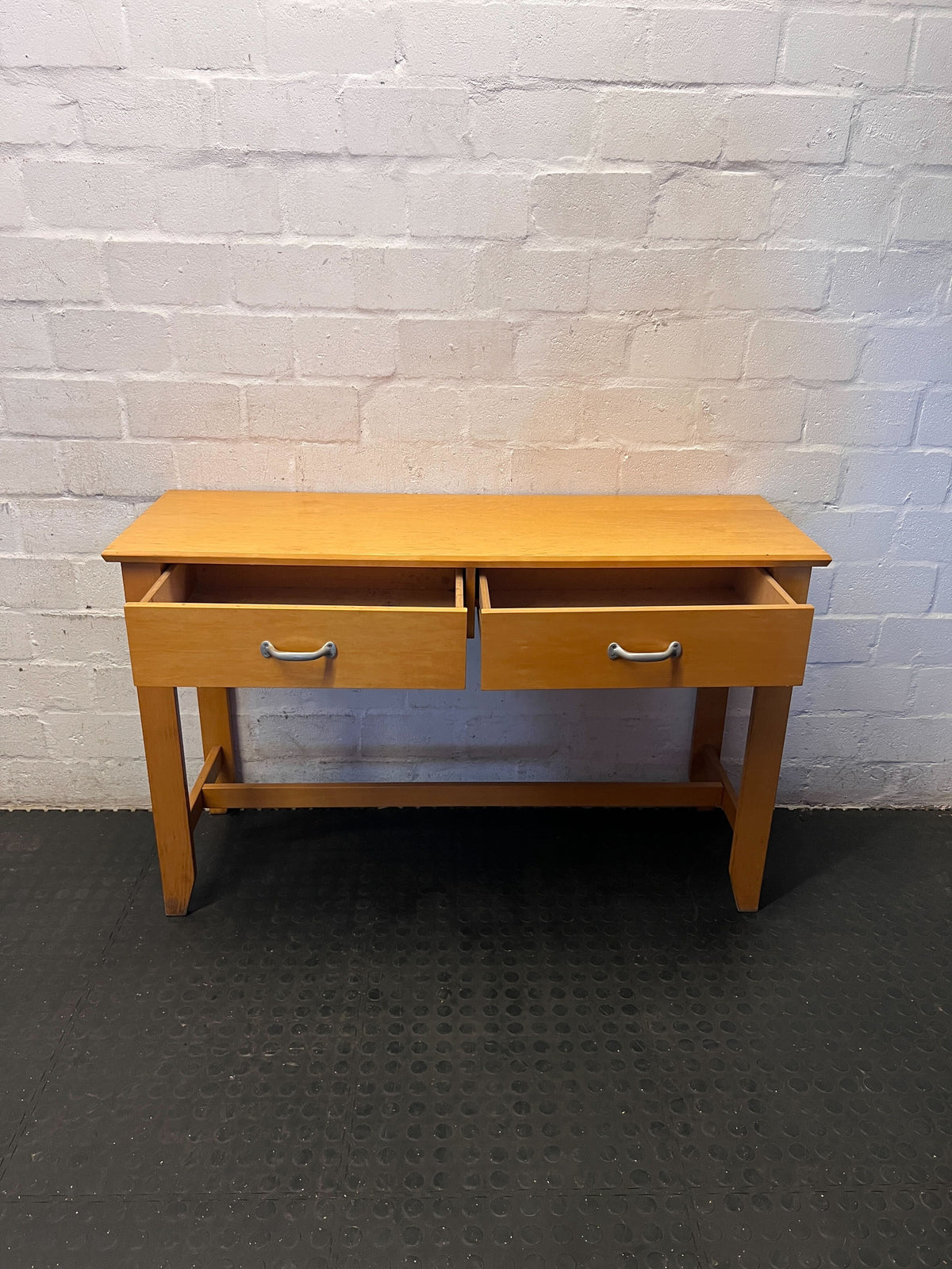 Versatile Light Wood Desk with Drawers - Fair used - 2ndhandwarehouse.com