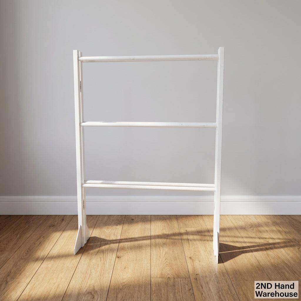 Versatile White Foldable 3-Tier Display Rack