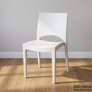 Versatile White Molded Dining Chair - 2ndhandwarehouse.com