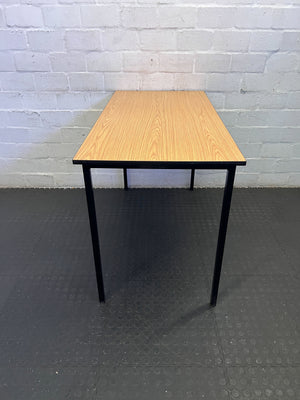 Versatile Wood-Look & Black Metal Desk/Table 137 x 68cm