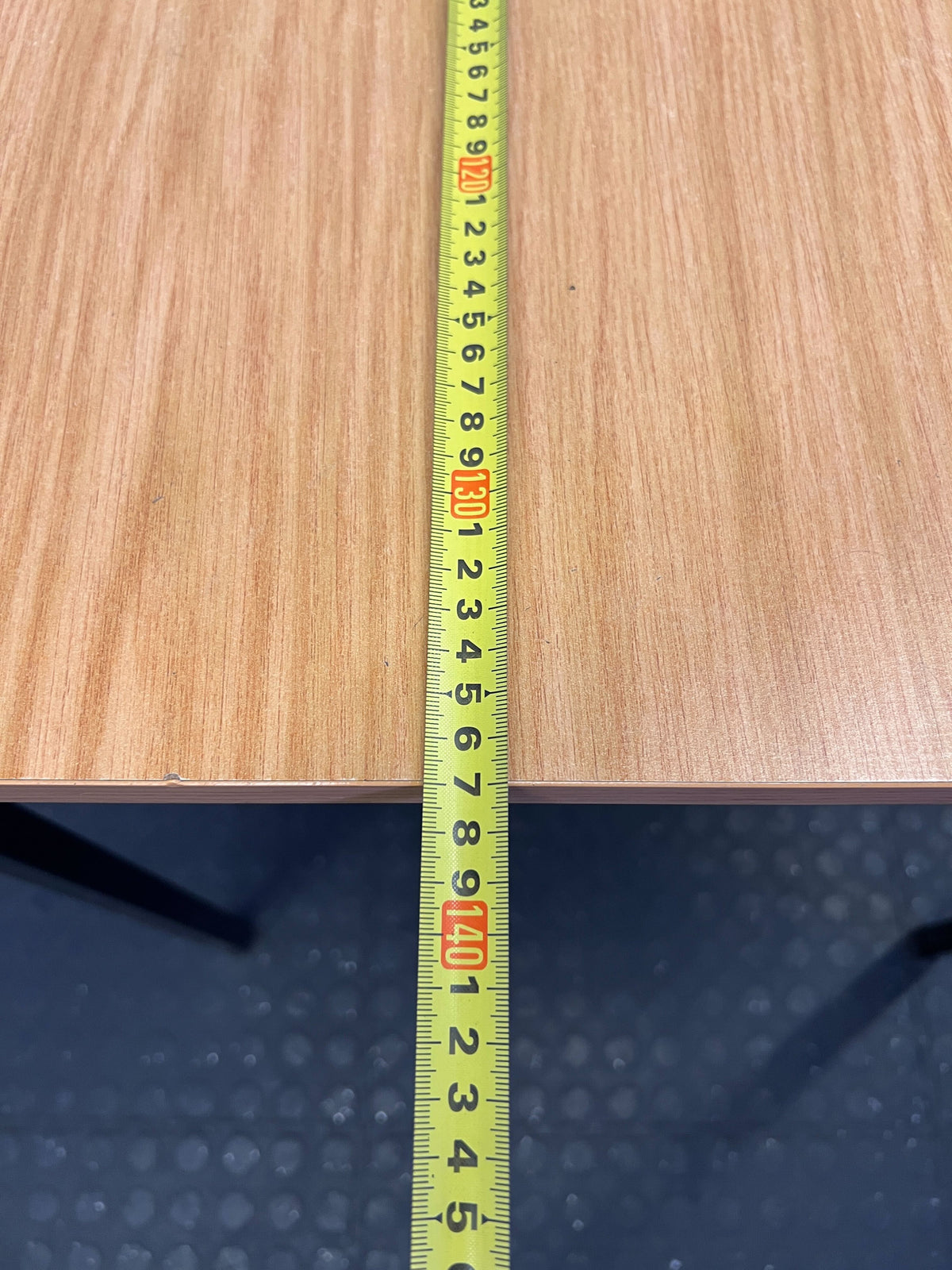 Versatile Wood-Look & Black Metal Desk/Table 137 x 68cm