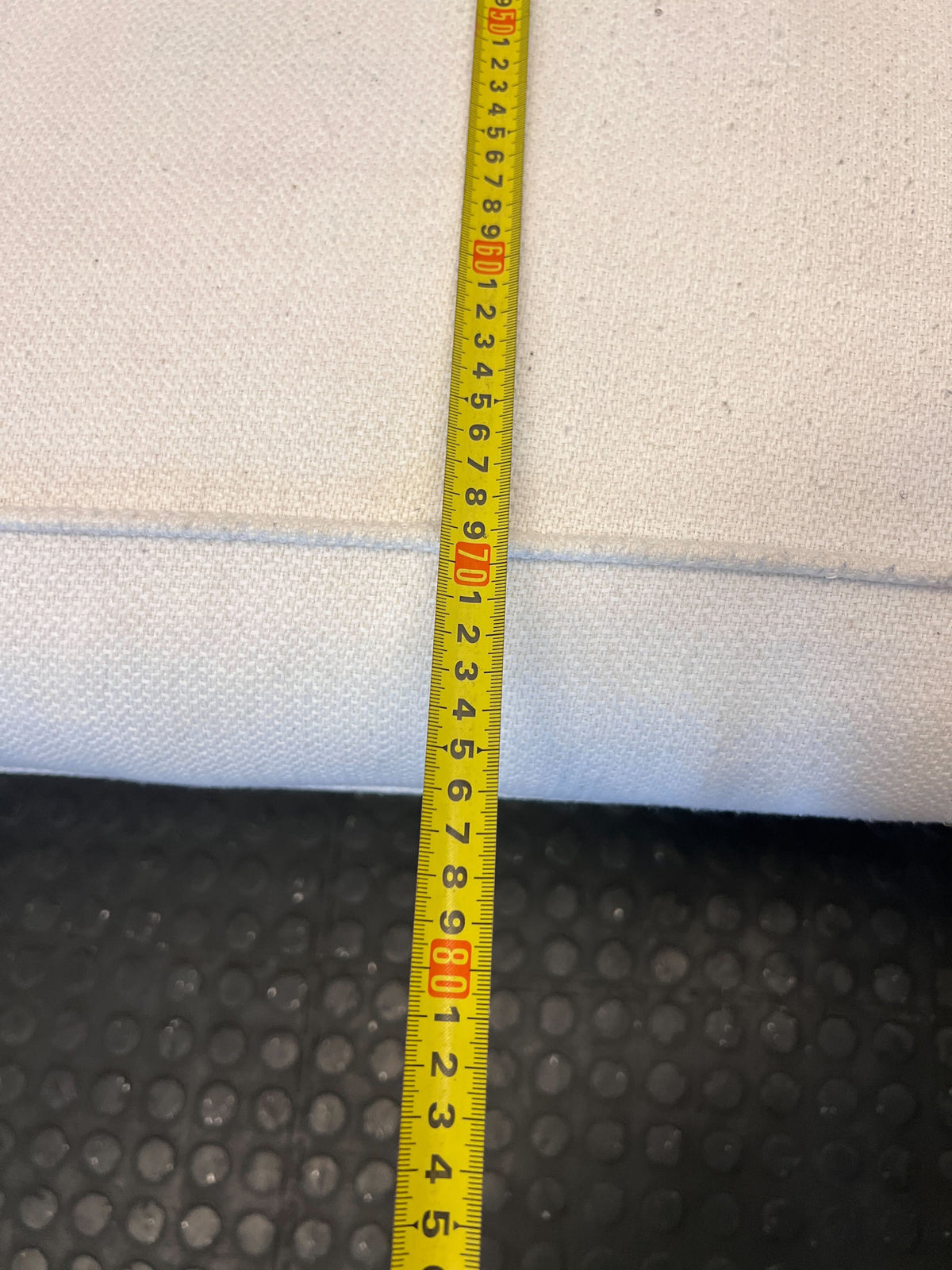 Versatile Wooden Futon Sofa with Cream Cushion