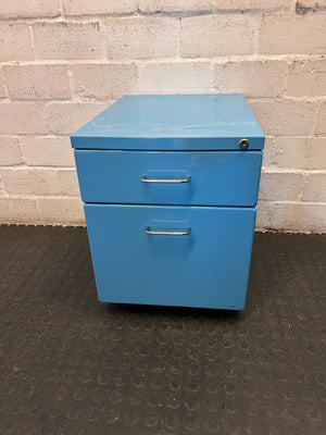 Vibrant Blue 2-Drawer Mobile Filing Cabinet - 2ndhandwarehouse.com