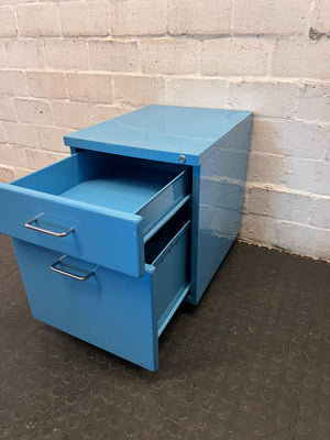 Vibrant Blue 2-Drawer Mobile Filing Cabinet - 2ndhandwarehouse.com