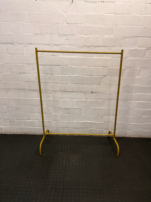 Vibrant Mustard Yellow Metal Clothing Rail - Good Condition - 2ndhandwarehouse.com