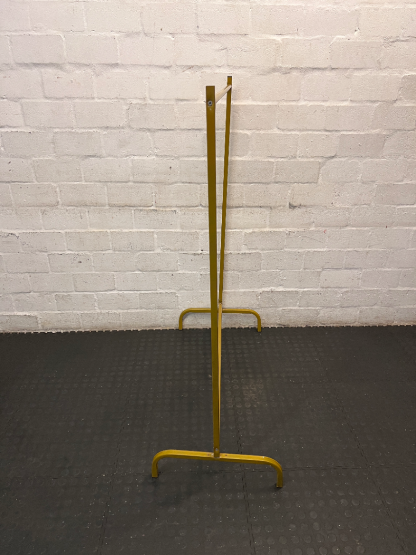 Vibrant Mustard Yellow Metal Clothing Rail - Good Condition - 2ndhandwarehouse.com