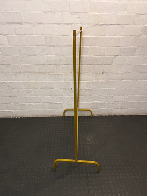 Vibrant Mustard Yellow Metal Clothing Rail - Good Condition - 2ndhandwarehouse.com