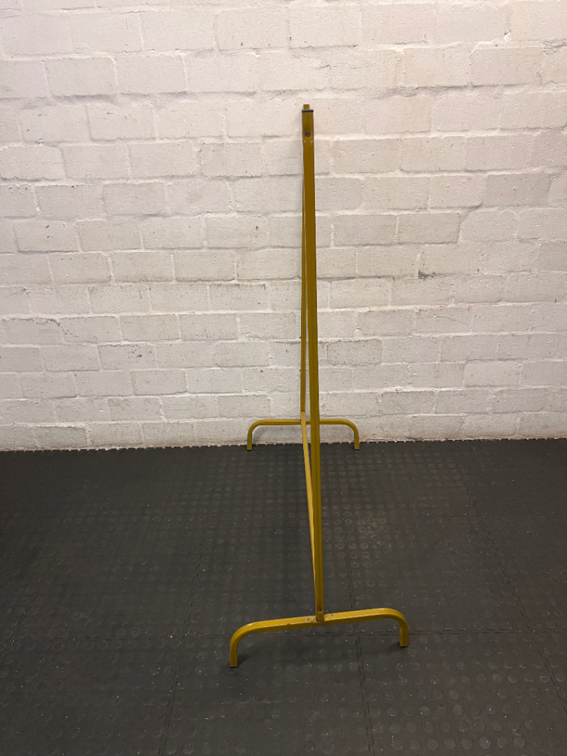 Vibrant Mustard Yellow Metal Clothing Rail - Good Condition - 2ndhandwarehouse.com
