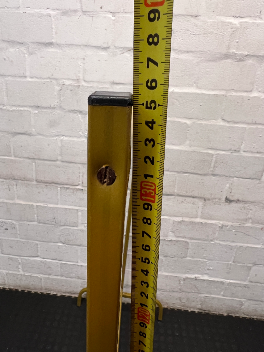 Vibrant Mustard Yellow Metal Clothing Rail - Good Condition - 2ndhandwarehouse.com