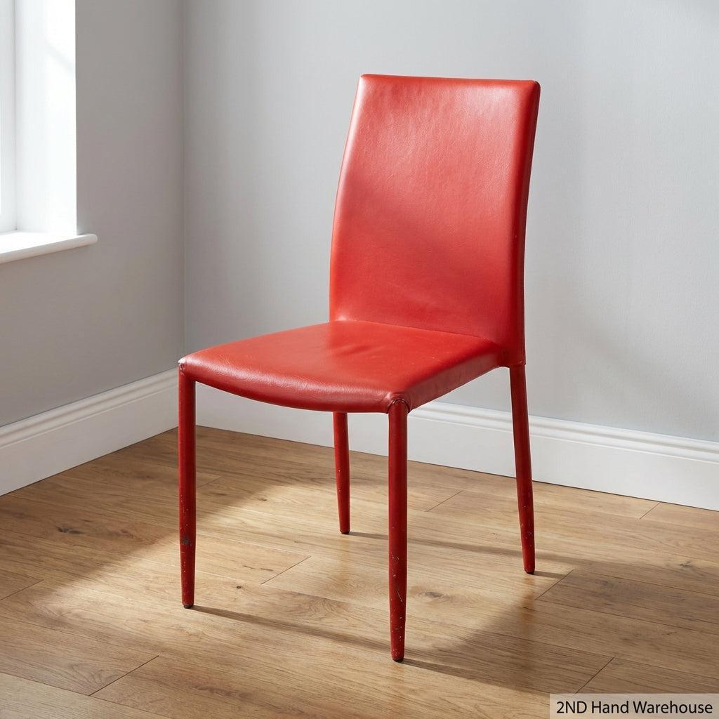 Vibrant Red Modern Dining & Accent Chair - 2ndhandwarehouse.com
