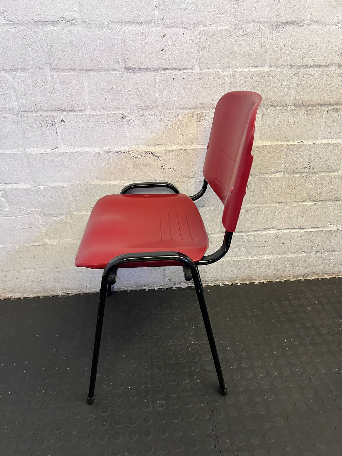 Vibrant Red Retro Utility Chair