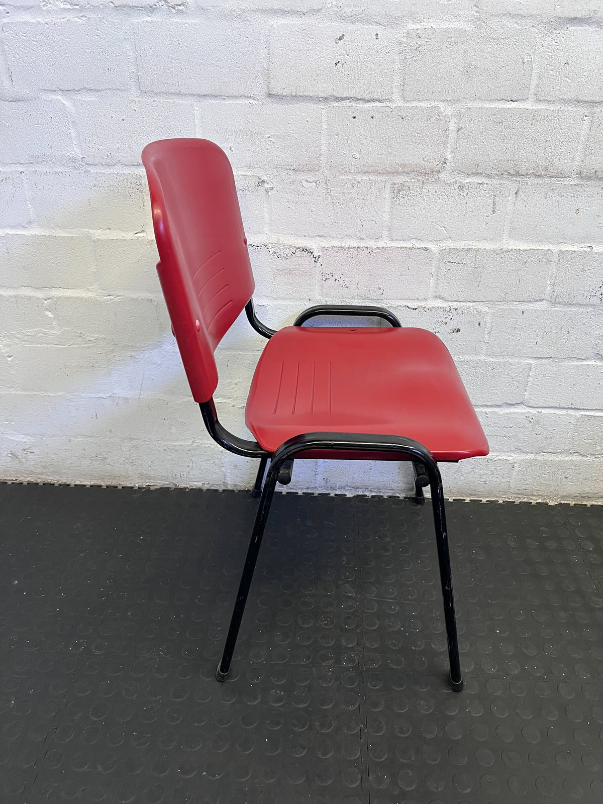 Vibrant Red Retro Utility Chair