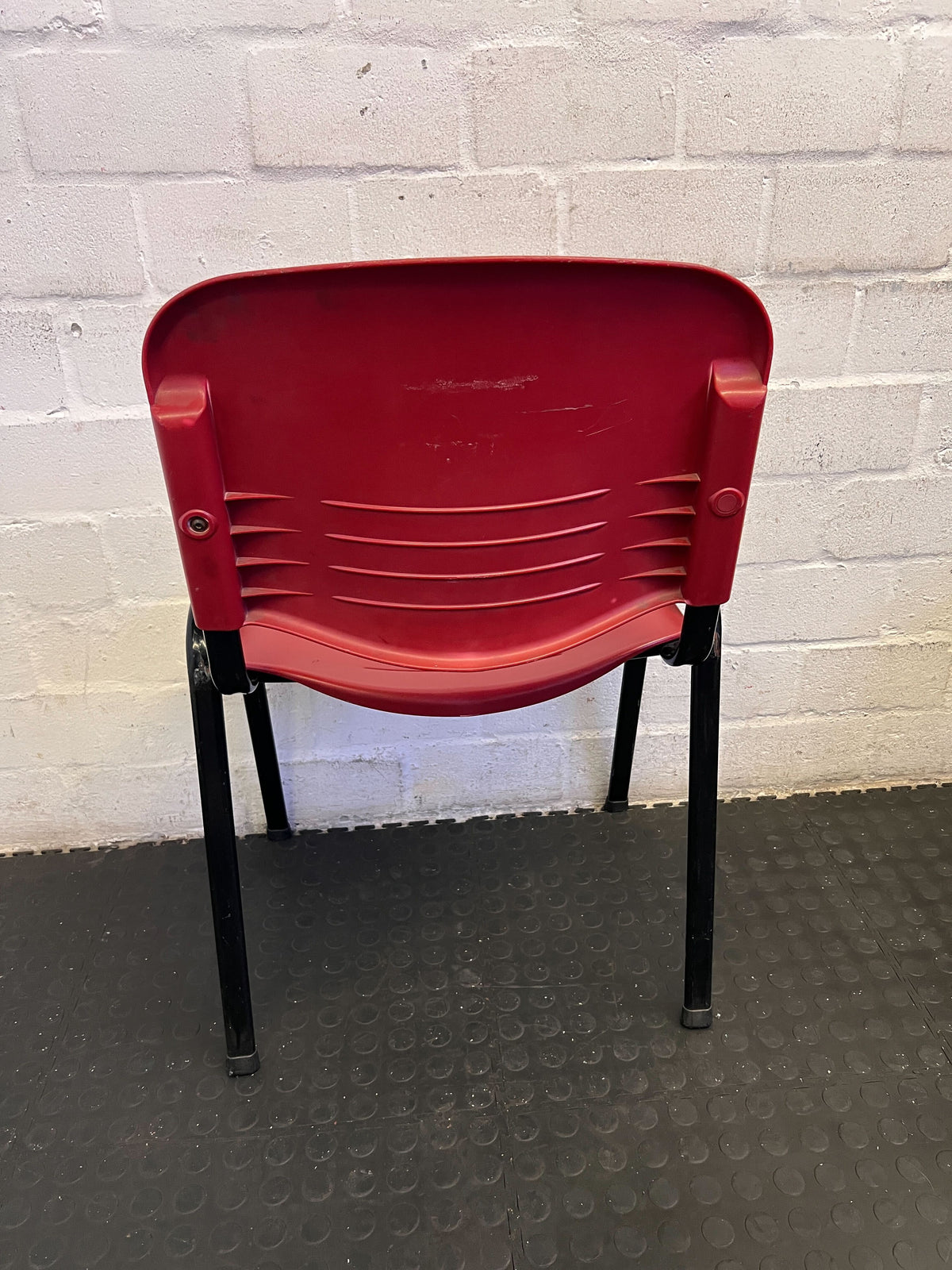 Vibrant Red Retro Utility Chair