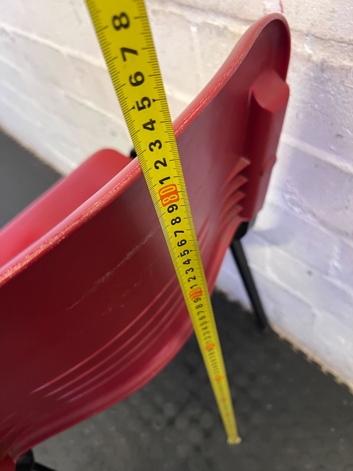 Vibrant Red Retro Utility Chair