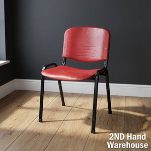 Vibrant Red Retro Utility Chair