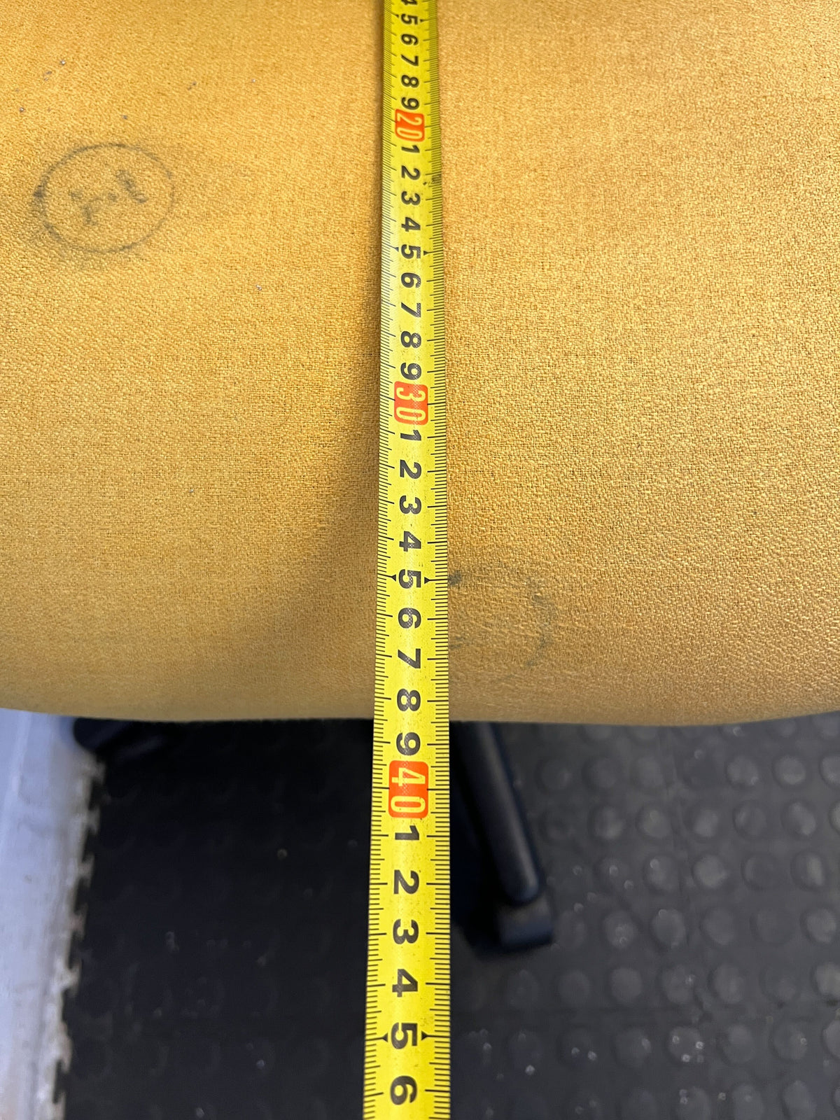 Vibrant Yellow Fabric Office Chair with Minor Wear