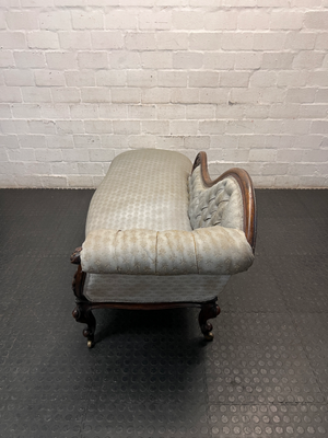 Victorian Style Button-Tufted Chaise Longue — Used Condition