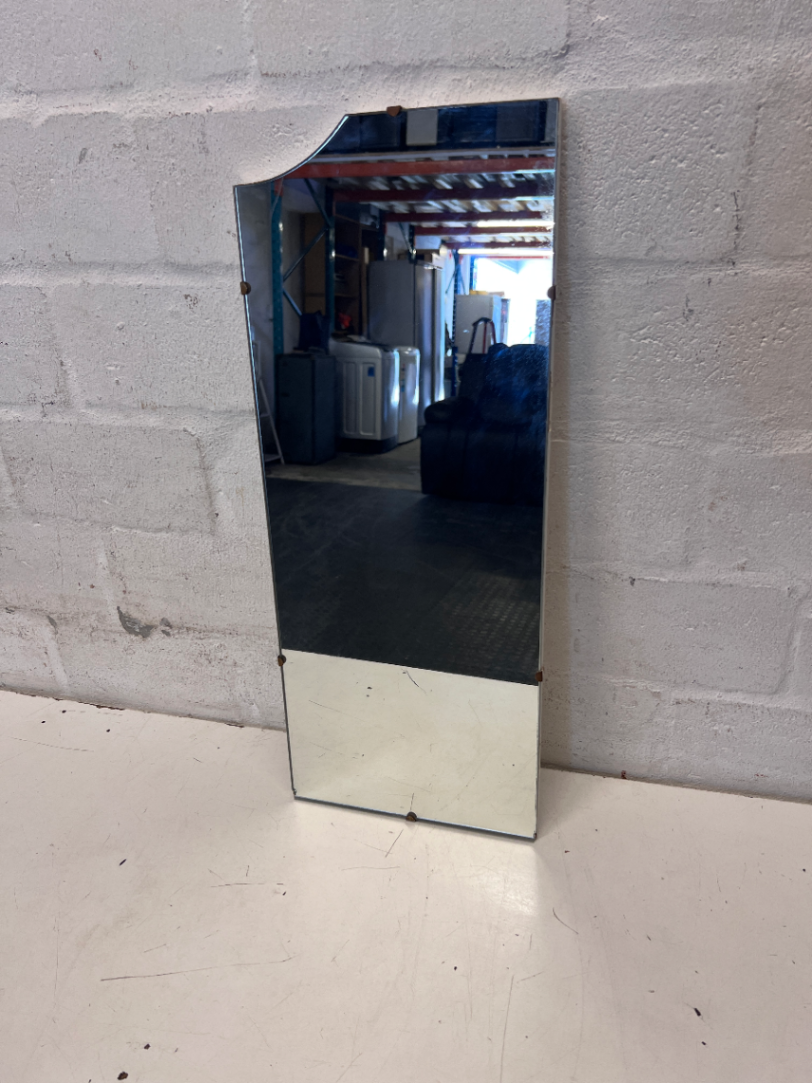 Vintage Asymmetrical Side Mirror with Curved Top - 2ndhandwarehouse.com